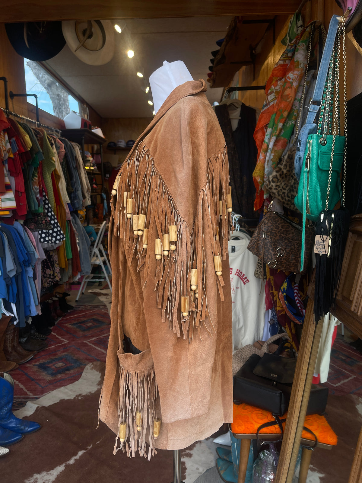 Vintage 80s Pig Suede Fringe Jacket 🧥